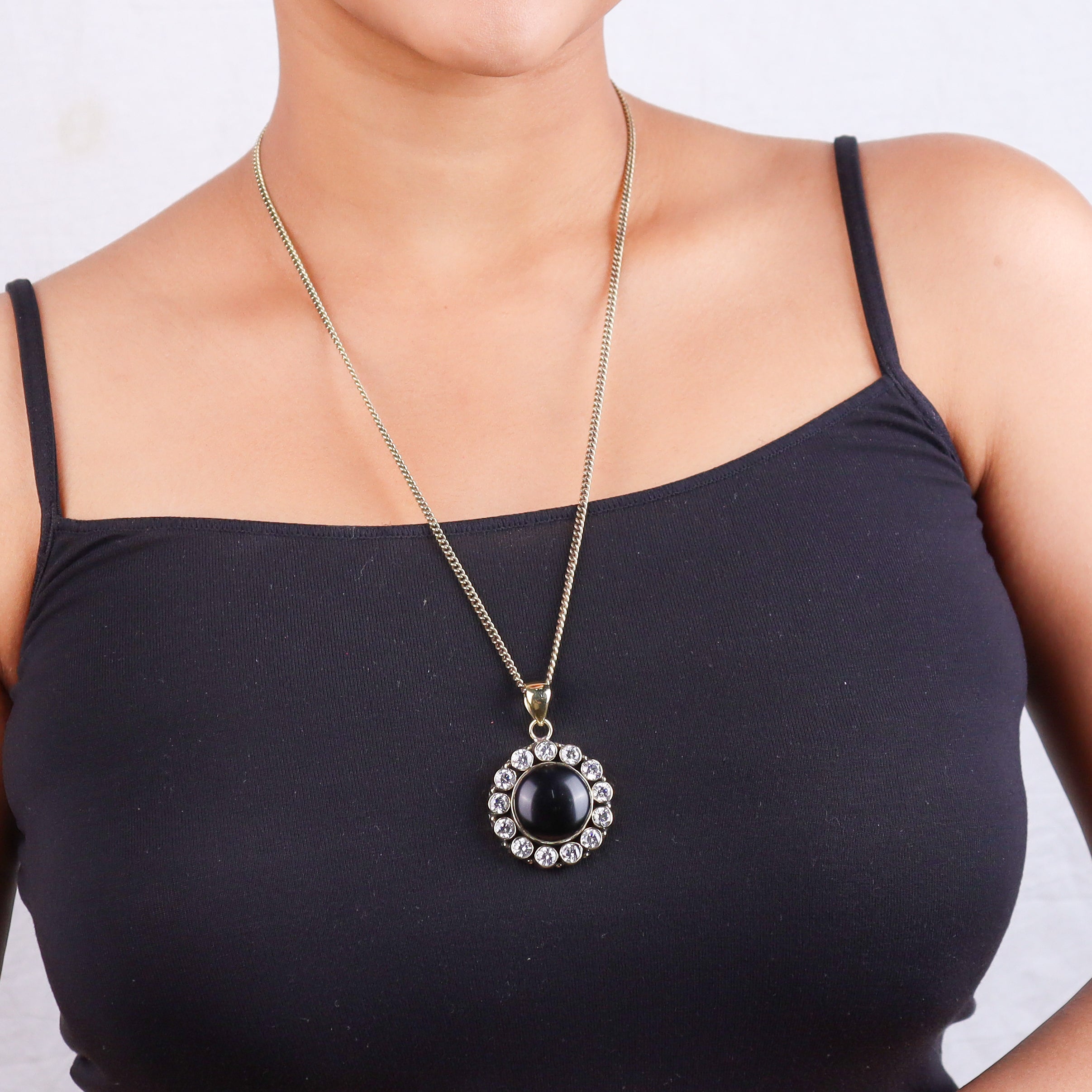 Brass Fashion Pendant & Earrings Set without Chain